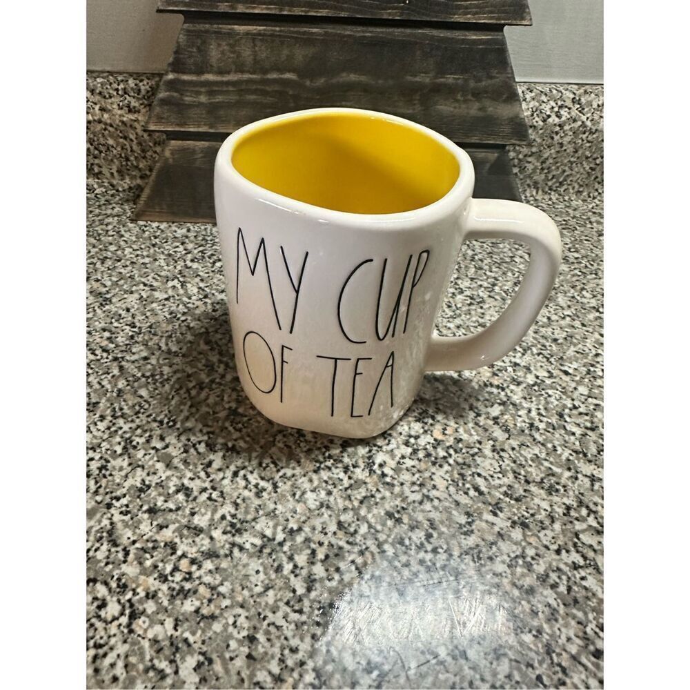 Rae Dunn My Cup Of Tea Ceramic Coffee Tea Mug White